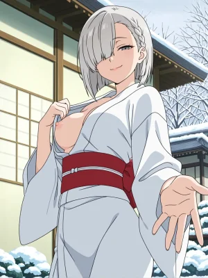 wapai Mashiro Tsukinomori Yukata 月ノ森 真白 - Page 3