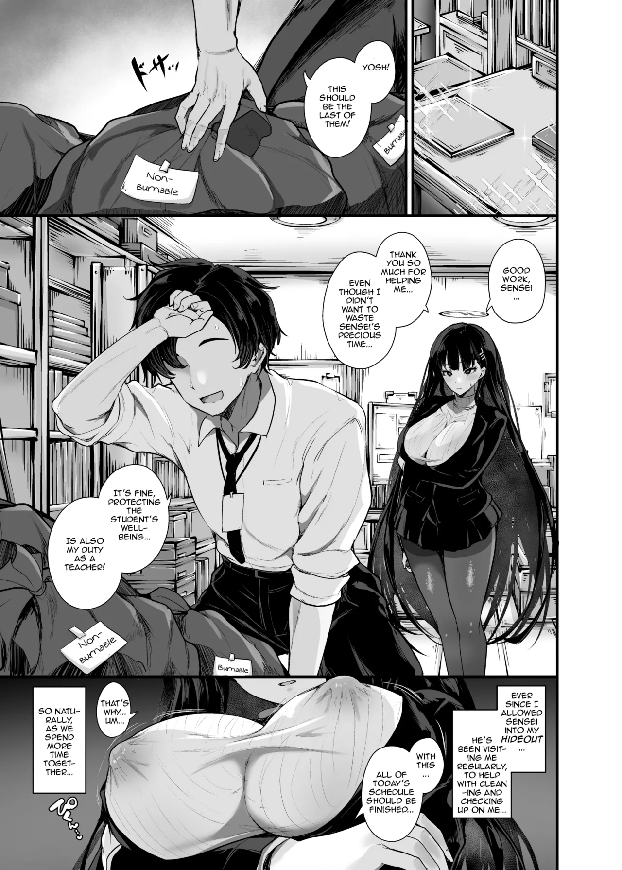 Water Drop MA-SA Futari no Kakeruga A Secret Hideout Just for the Two of Us Blue Archive English DeppoTL - Image 3