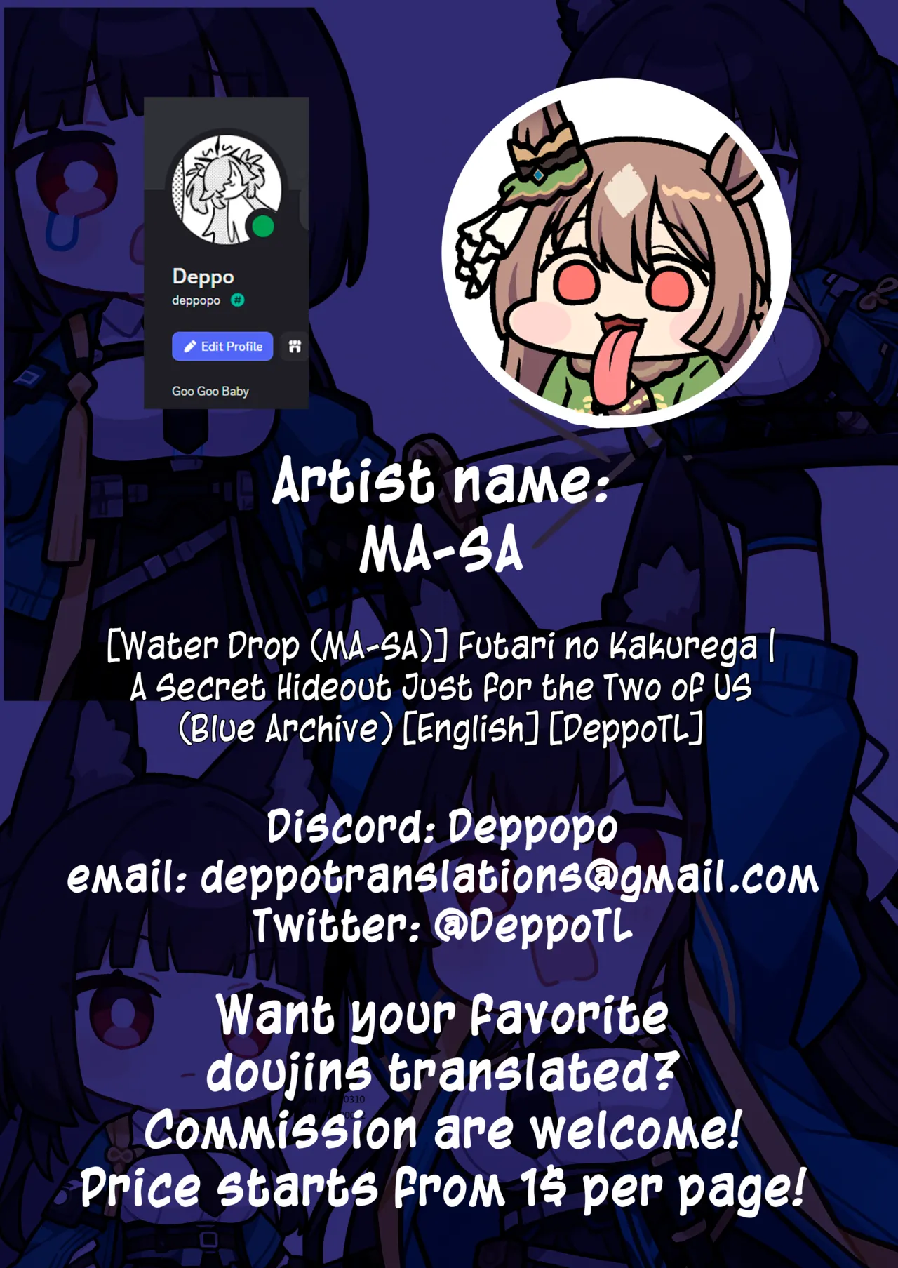 Water Drop MA-SA Futari no Kakeruga A Secret Hideout Just for the Two of Us Blue Archive English DeppoTL - Image 31