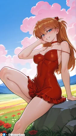 WienerGens Asuka frolics in the flowers Neon Genesis Evangelion Thumbnail