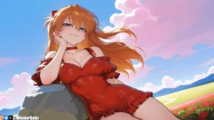 WienerGens Asuka frolics in the flowers Neon Genesis Evangelion - Page 2
