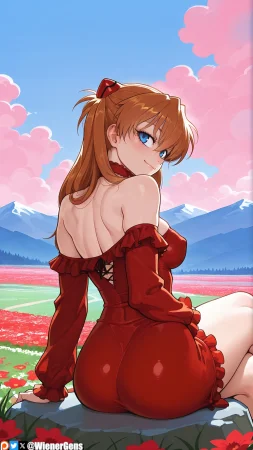 WienerGens Asuka frolics in the flowers Neon Genesis Evangelion - Page 3