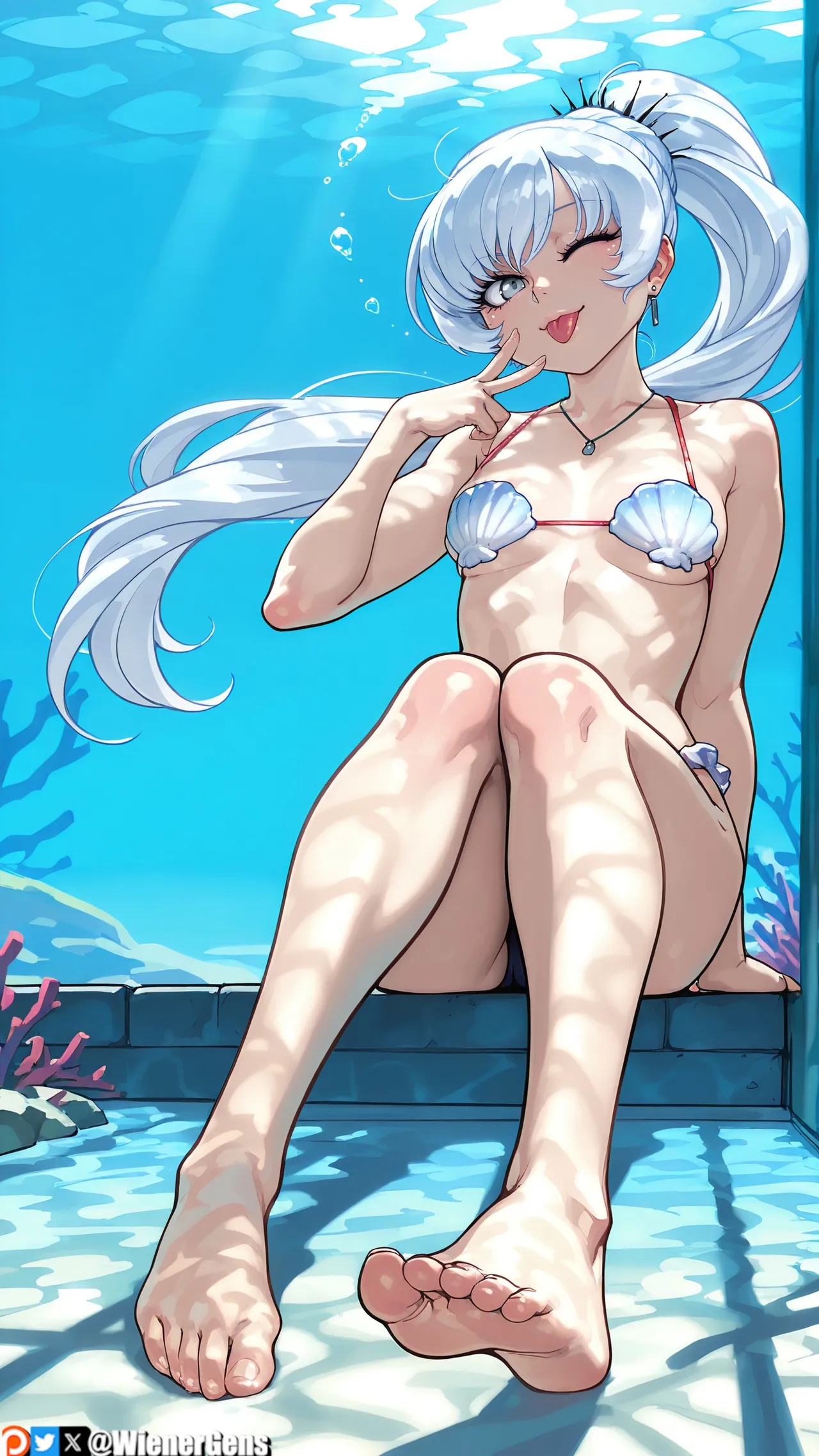 WienerGens Weiss Schnee gets wet with you RWBY - Image 2