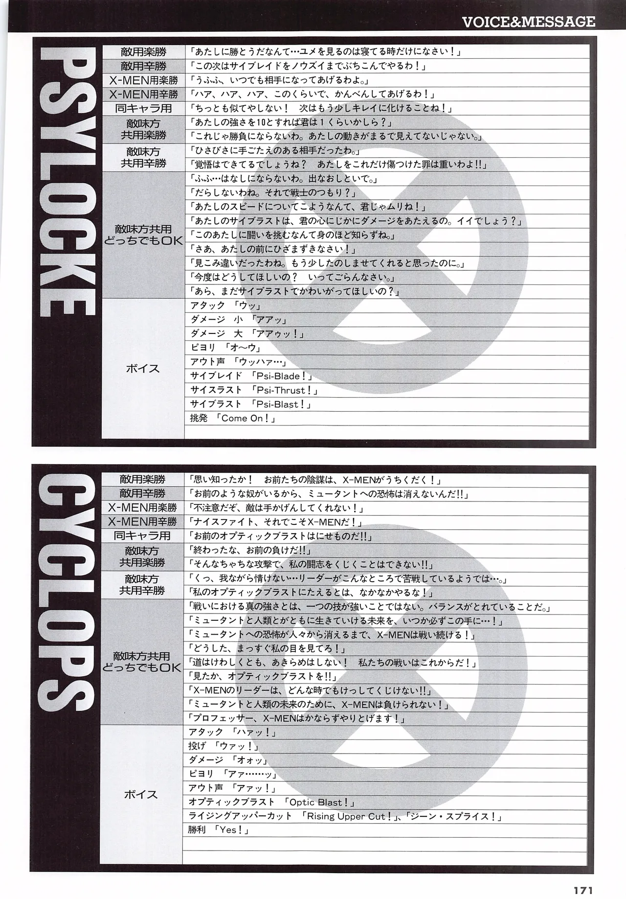 X Men Children of the Atom-Official Guidebook - Image 173