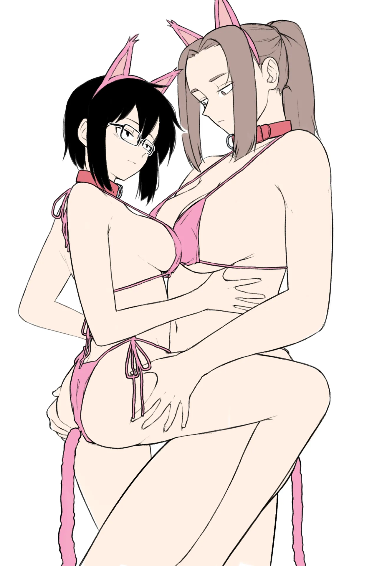 YBlndr Ynd Blndr The Wesson siblings dressed in bikini cat girl attire for my amusement - Image 12