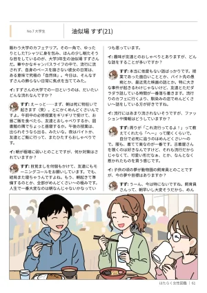 Yoiko Books Hataraku Josei Zukan vol.2 Hayaraku Josei no Ichi Nichi HirugaoYorugao ni Mitchaku - Page 61