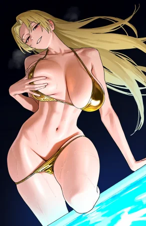 Yuki Tsukumo Gold Bikini - Page 3