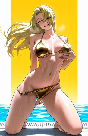 Yuki Tsukumo Gold Bikini - Page 5