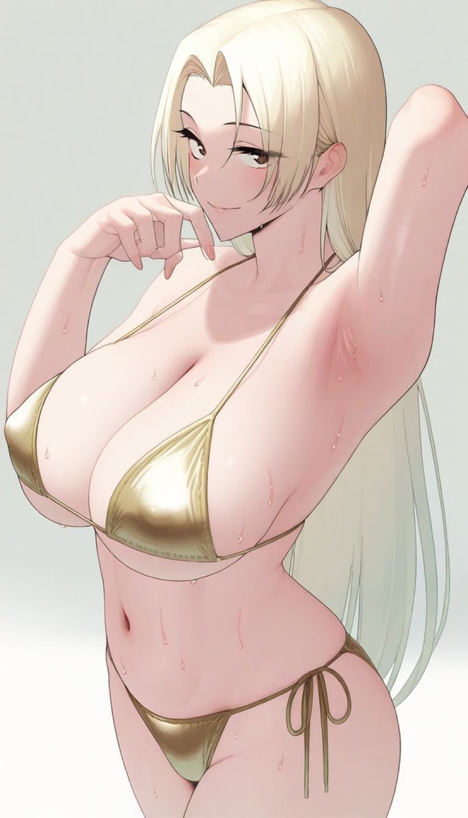 Yuki Tsukumo Gold Bikini - Image 1