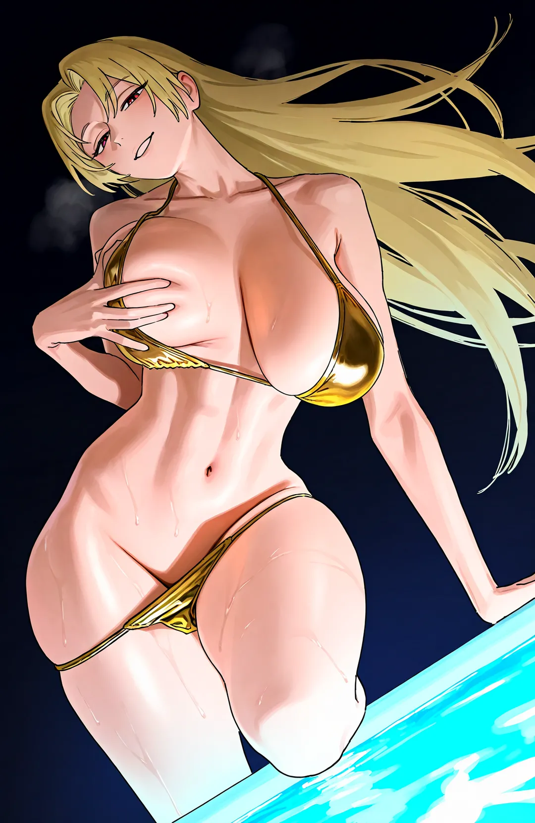 Yuki Tsukumo Gold Bikini - Image 3
