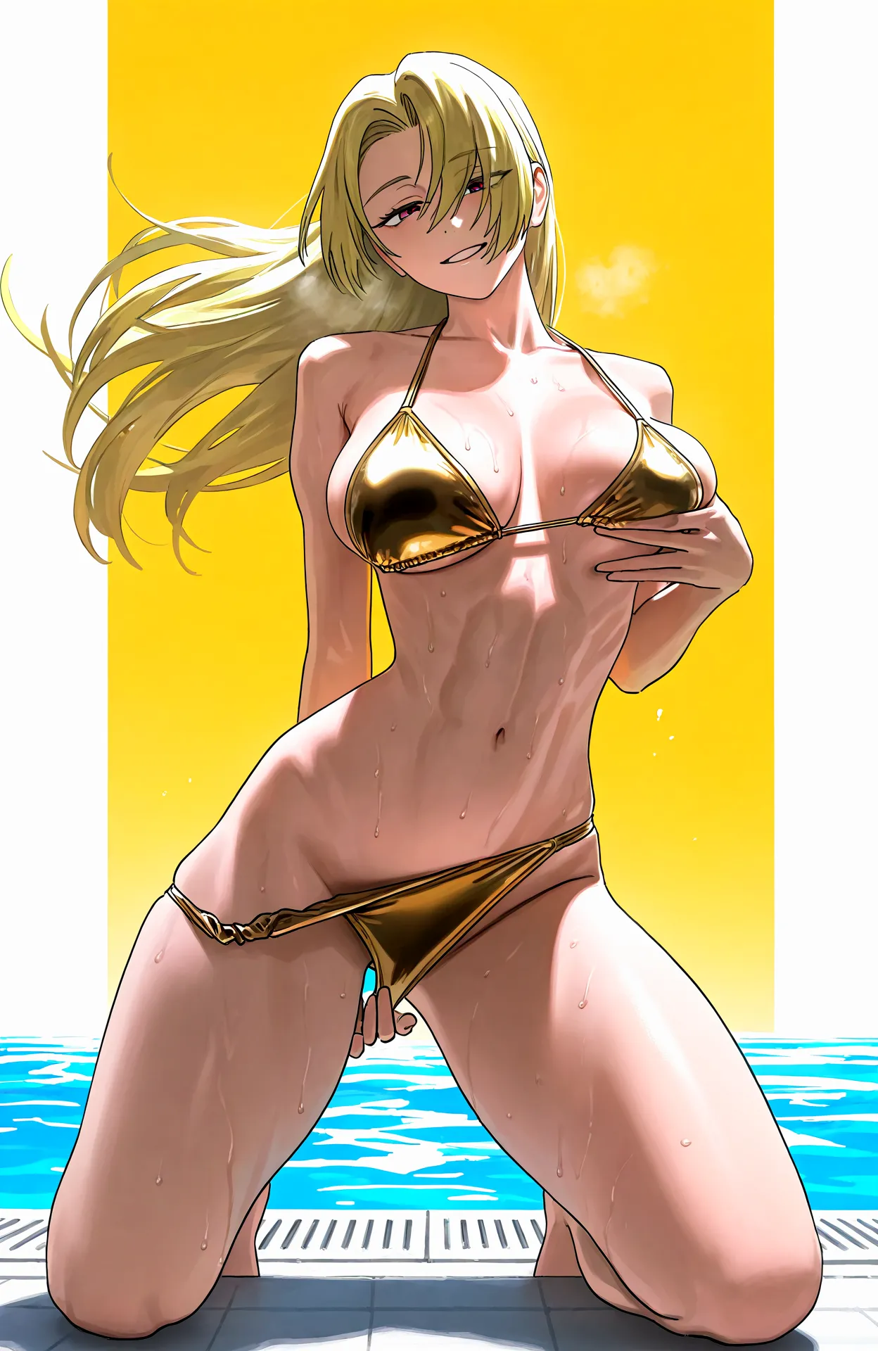 Yuki Tsukumo Gold Bikini - Image 5
