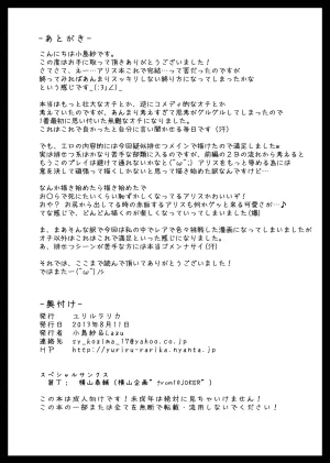 YURIRU-RARIKA Kojima Saya, Lazu Toraware Alice Kusonikubenki Zenpen Touhou Project Chinese Digital 上校个人汉化CE汉化组 - Page 102
