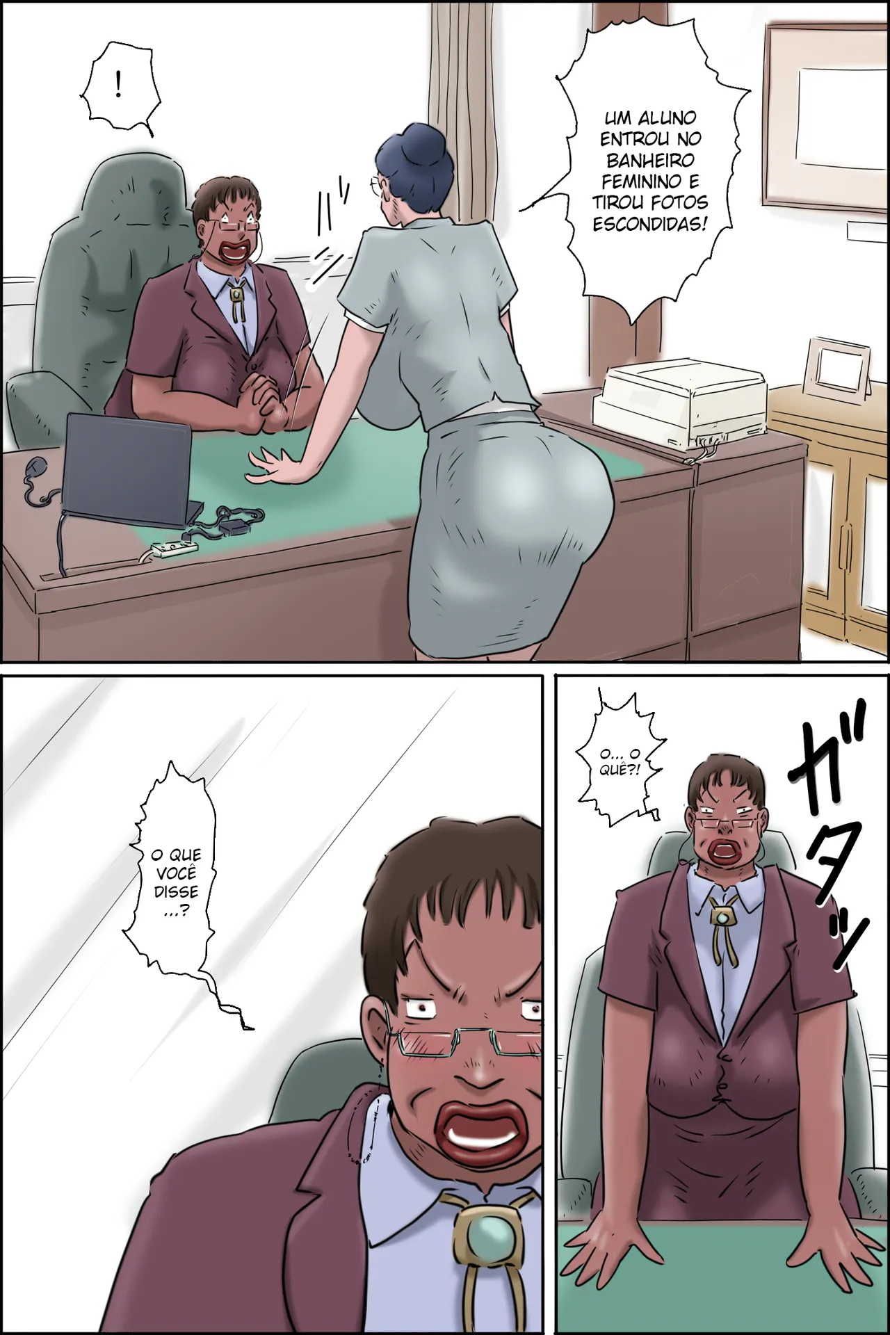 zenmai kourogi Sessão de Fotos de Reabilitação do Morishita-kun na Sala da Diretora Português - Image 3